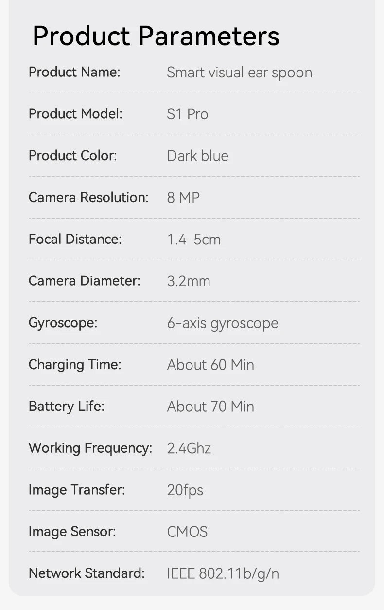 Verbesserter intelligenter visueller Ohrenschmalzreiniger mit Kamera, 800 W HD-Endoskop, multifunktionales visuelles Ohrreinigungswerkzeug, inklusive Stauraum