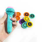 10-Karten-Cartoon-Projektions-Taschenlampe, 80 Muster, kreative Kinder-Taschenlampe, Spielzeugprojektor, Babyspielzeug, Gute-Nacht-Geschichten-Buch-Spielzeug