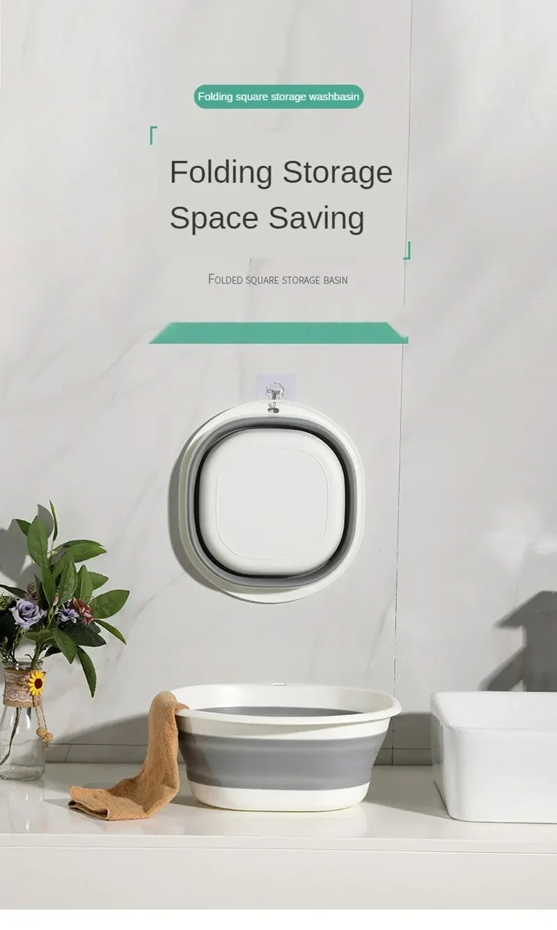 Klappwaschbecken aus Kunststoff, tragbare Waschbecken, zusammenklappbare Wäschewanne für Erwachsene, Baby-Badewanne, Badezimmer, Küchenzubehör, Waschbecken