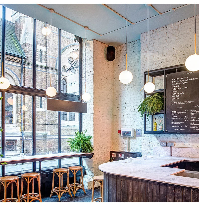 Nordische Glaskugel Pendel leuchten Messing schwarz Hängelampe modernes Wohnzimmer Esszimmer Schlafzimmer Dekor Decken leuchte Haus Lampen für Schlafzimmer Wohnzimmer Korridor Licht Balkon Lichter Decken leuchten