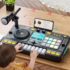 CONUSEA Kinder DJ-Mixer Controller – Bluetooth, Mikrofon, LED-Beleuchtung, Lernspielzeug | CE-Zertifiziert