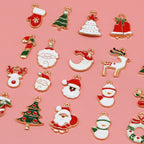 (20 Stück/Packung) Gemischter Anhänger Weihnachts-Minidekoration, halbfertiges Kunsthandwerk, Weihnachtsbaum, Neujahrsoutfit