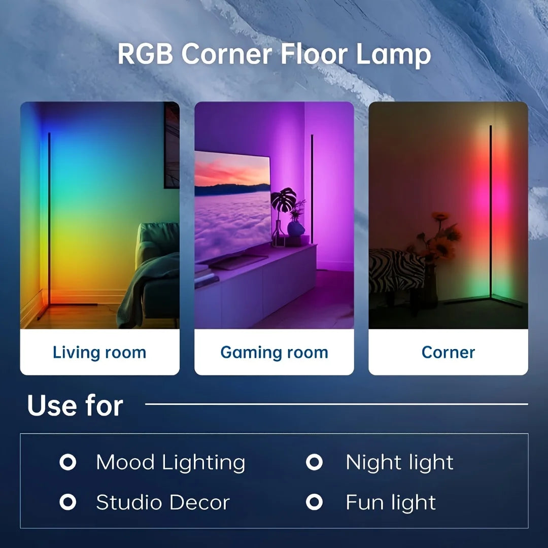 160CM Smart Bluetooth Tuya Ecke Stehlampe Schlafzimmer Nachtlicht Dimmbare RGB Stimmung Beleuchtung Musik Sync Stand Lampe für wohnkultur