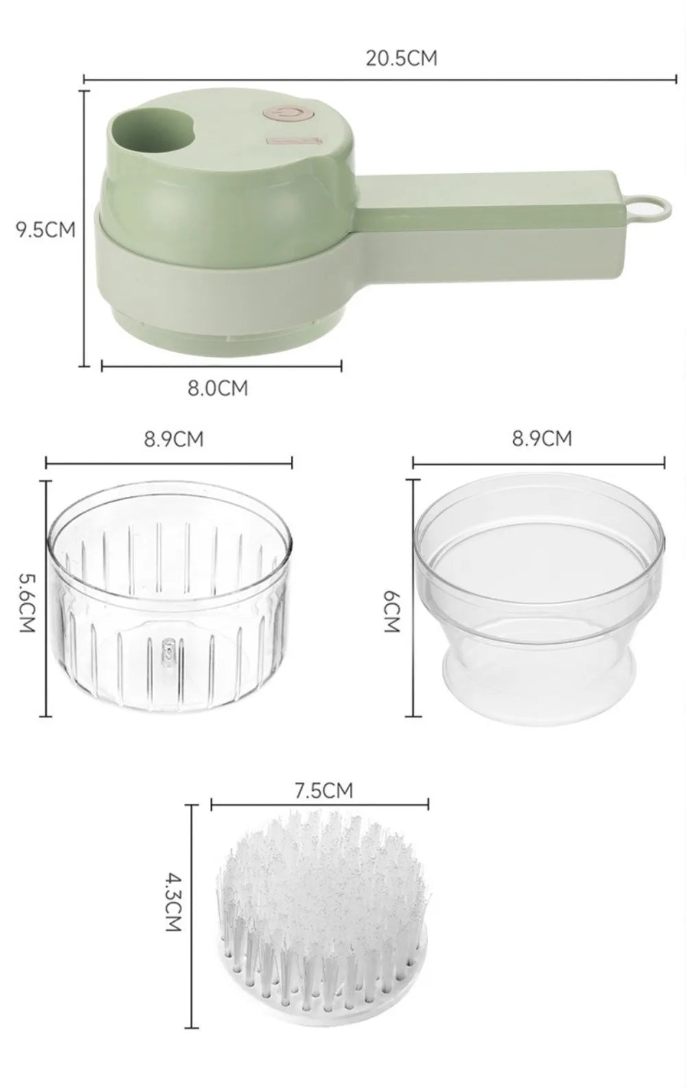 Elektrischer Gemüseschneider-Set, handgeführt, kabellos, Knoblauchstampfer, Lebensmittelzerkleinerer, Fleischwolf, Maschine, Schälen, Scheibe, Küchenzubehör