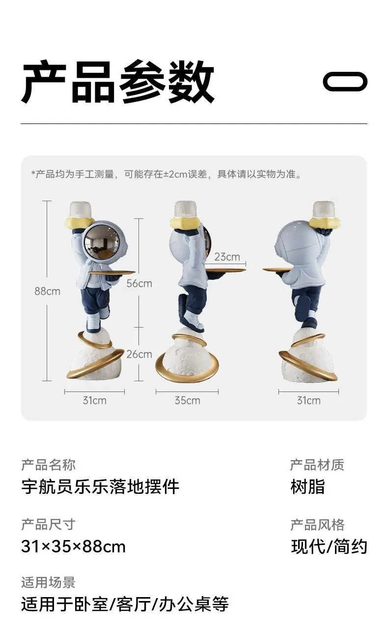 Moderne nordische Stil Wohnkultur Astronaut stand große Ornamente Skulptur Harz Handwerk Statue Schlafzimmer Einweihungsgeschenk