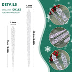 10 stücke Weihnachten Dekoration Acryl Klar eiszapfen Simulation Eis Weihnachten Baum Hängende Ornamente Winter Party Neue Jahr Decor Liefert