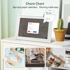 TABWEE P10 10,1 Zoll WiFi-Digitalkalender, intelligentes Touchscreen-Interaktives Display für Familienpläne, Aufgabendiagramm, digitales Foto