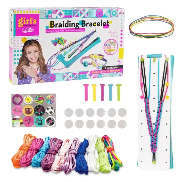 SMI Fine Armband-Bastelset für Mädchen – DIY Freundschaftsbänder, 12 Farben, 7 Stile, ab 6 J.