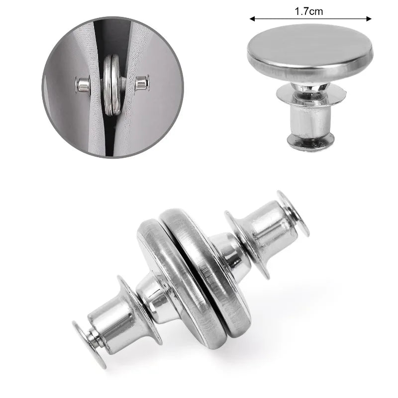 Magnetische Vorhangschnallen nagelfrei – Metall-Clip, 17/20/25 mm, 2–40 Stück