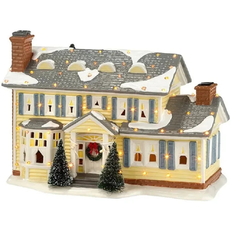 Weihnachtsschmuck Geschenk Alter Mann Auto Haus Harz Kleine Weihnachtsstatue Griswold Villa Home Desktop Figur Gartendekorationen