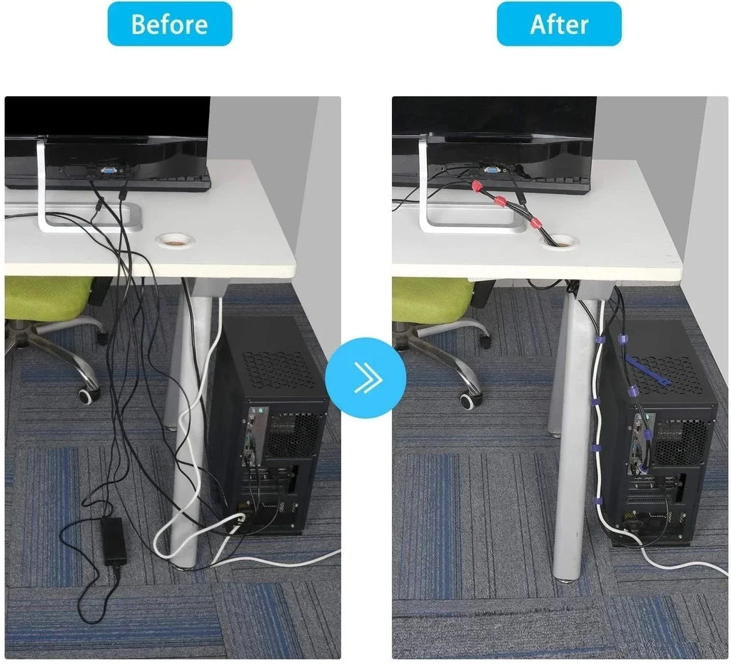 Kabel-Organizer, wiederverwendbar und mit Klettverschluss