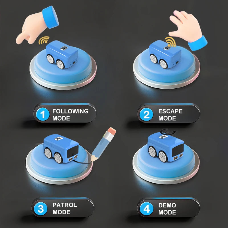 Smart RC Magic Mini Bus, Intelligente Fernbedienung, Geste Sensing Induktion, Folgen Cartoon, Auto Animation, Fahrzeug Spielzeug, Kinder Geschenk