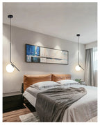 Nordische Glaskugel Pendel leuchten Messing schwarz Hängelampe modernes Wohnzimmer Esszimmer Schlafzimmer Dekor Decken leuchte Haus Lampen für Schlafzimmer Wohnzimmer Korridor Licht Balkon Lichter Decken leuchten