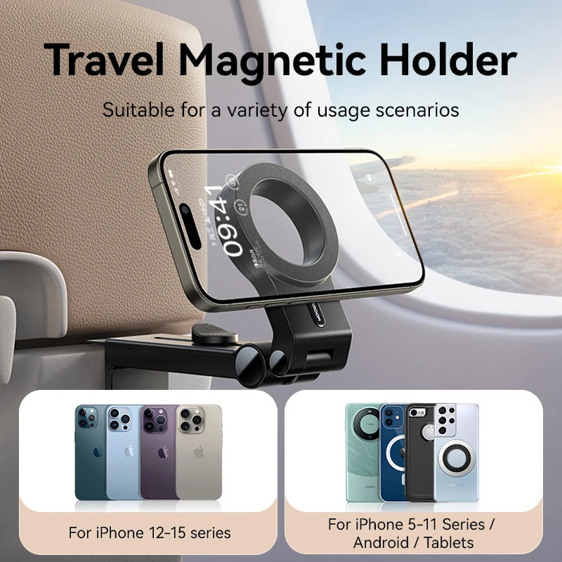 Joyroom Magnetischer Reise-Telefonhalter, Flugzeug-Telefonhalterung, Freisprecheinrichtung, flexible Rotation, Flugzeug-Telefonhalterung für iPhone