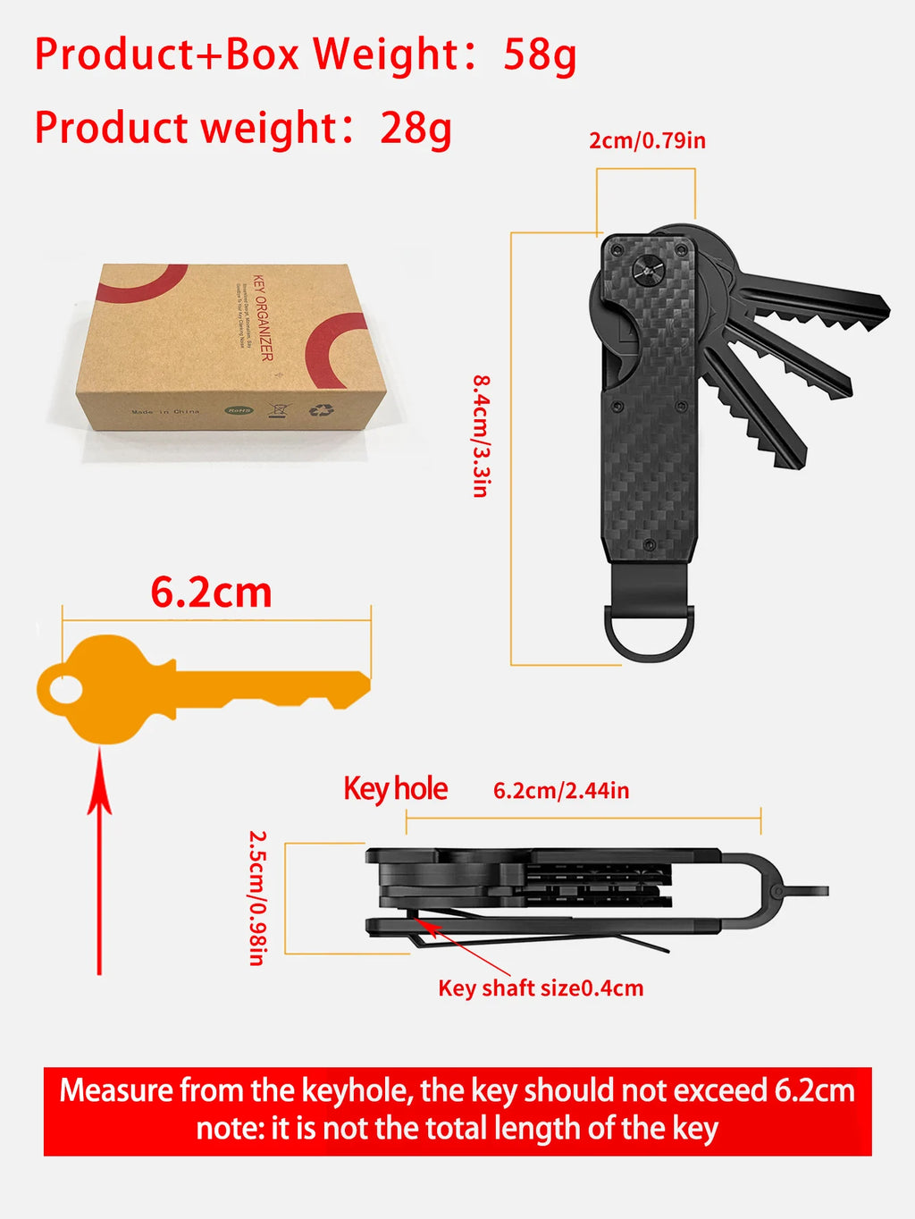 Neuer minimalistischer, innovativer Schlüsselhalter