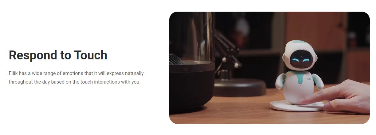 Elektron AI Pet Eilik Smart Roboter Desktop Spielzeug Emotionale Intelligente Begleiter Haustiere Touch Intaktive Spielzeug Kinder Erwachsene Roboter
