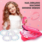 Magie Blingbling Mädchen Haar Diamant Bohrer Maschine DIY Pretend Play Werkzeug kinder Pädagogisches Spielzeug Kunststoff Diamant Aufkleber Ap...