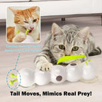 Motion Cat Toy, 2025, Neu Wusel Wurm Katzenspielzeug mit Saugnapf, Smart Motion Katzen Spielzeug mit Wurmdesign Wand & Window Mo