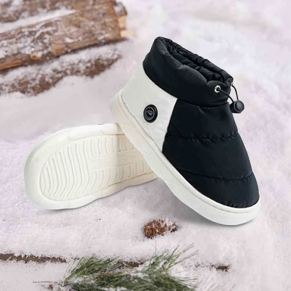 1 Paar elektrische Heizschuhe, Fußwärmer, wiederaufladbar, Unisex, Heizung, Hausschuhe, Thermoschuhe, Damen, Herren, Winter, beheizte Schuhe