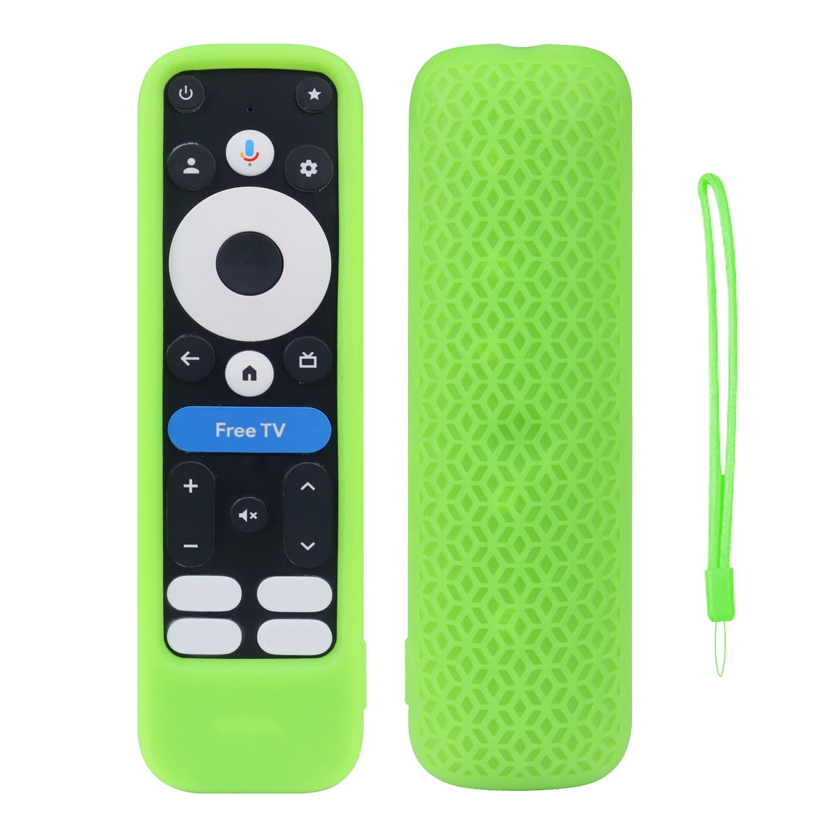 Silikon-Schutzhülle für Onn Google TV 4K Pro 2024 Fernbedienung – rutschfest, inkl. Lanyard