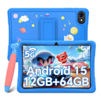 TABWEE K10 Kinder-Tablet 10'' Android 15, 4 GB RAM + 8 GB erweiterbar, 64 GB ROM, 5G WiFi, Widevine L1, 5000 mAh Kinder-Tablet-PC