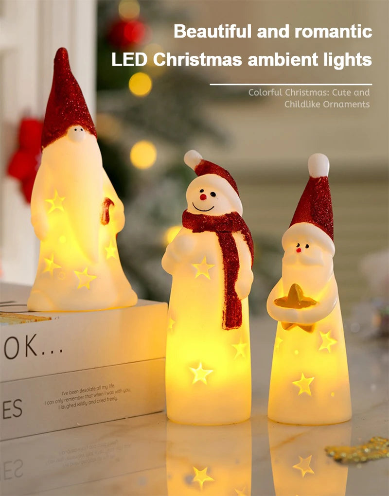 LED Weihnachten Nachtlicht Nette Santa Claus Schneemann Kinder Schlafzimmer Nacht Ornamente Für Urlaub Weihnachten Decora Nacht Lampe