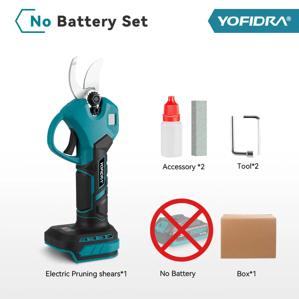 YOFIDRA 30 MM Bürstenlose Scheren Schere 2 Gänge Cordless Garten Obst Baum Zweig Beschneiden Power Werkzeuge Für BL1850B 18 V batterie