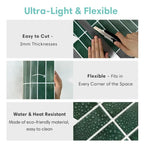 10 stücke 3d Fliesenaufkleber moderne Peel and Stick Wand fliese selbst klebende Küchen fliese Backs plash Form wasserdicht 30x30cm