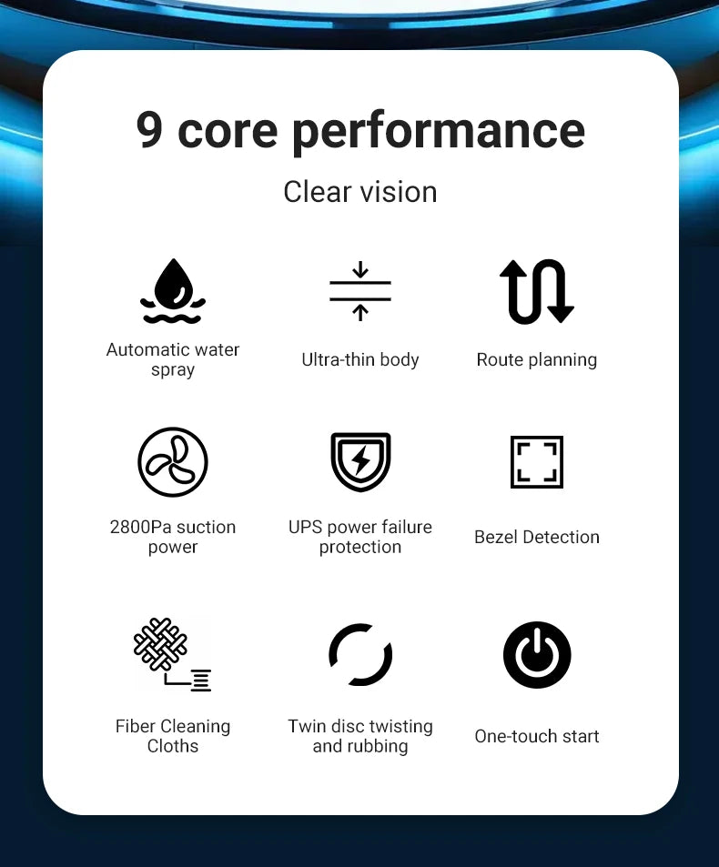 DIVEDEER Weißer/schwarzer Fensterputzroboter, elektrischer Fensterputz mit hoher Saugkraft, doppelseitiger Glasstaubsauger, Wasserspray