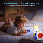 Story-Projektionsmaschine, Nachtlicht, integrierte 4 Audio-Story-Karten, Geschenk für Kleinkinder und Kinder, Mädchen, Jungen ab 3 Jahren