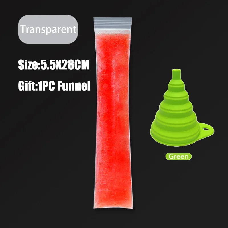 Einweg Eis-am-Stiel Beutel – DIY Popsicle, Joghurt & Smoothies, 50 oder 100 St.