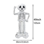 Riesiger stehender Halloween-Kürbis-Skelett-Totenkopf-Ballon, Halloween-Ballonspielzeug für Kinde,r Halloween-Party-Dekorationsballon