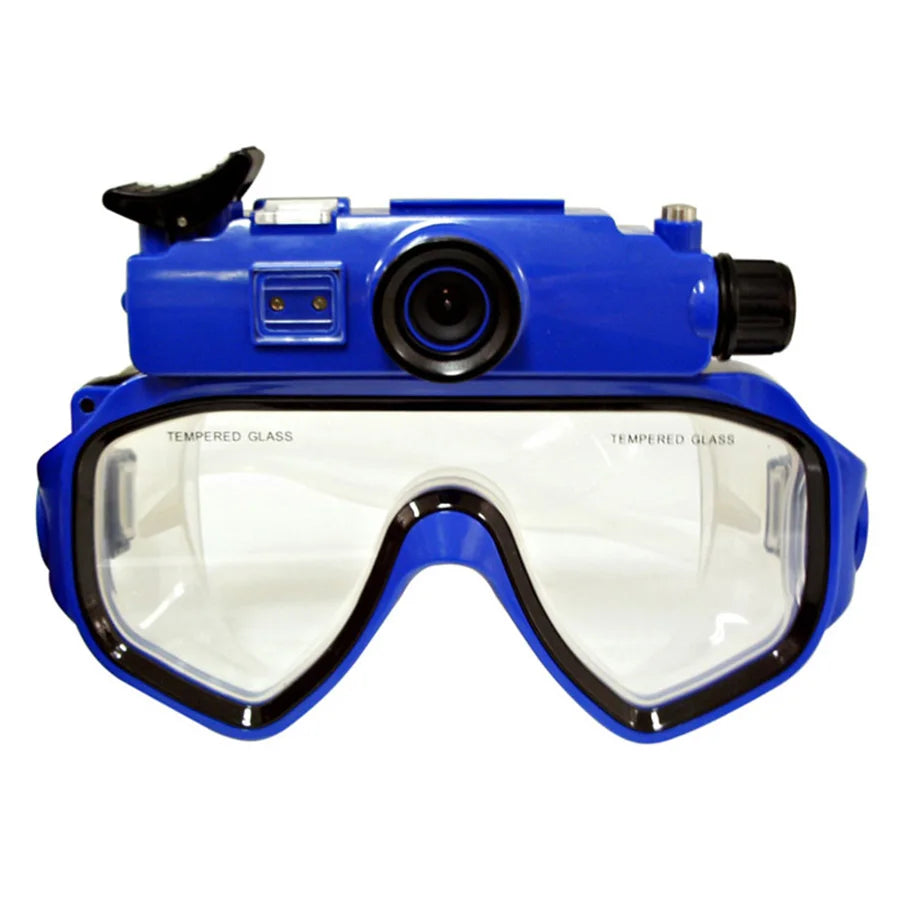 Winait RD34 HD720P Scuba Tauchmaskenkamera – 5MP CMOS, 80 Min. Akku, MicroSD bis 32GB | Blau