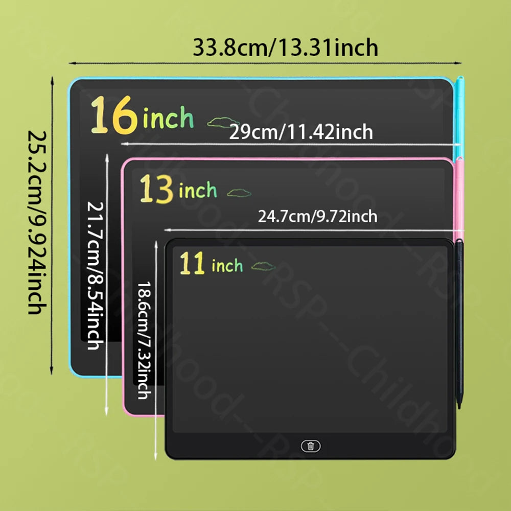 16/13/11 Zoll LCD Schreibtafel Zeichentablett Kinder