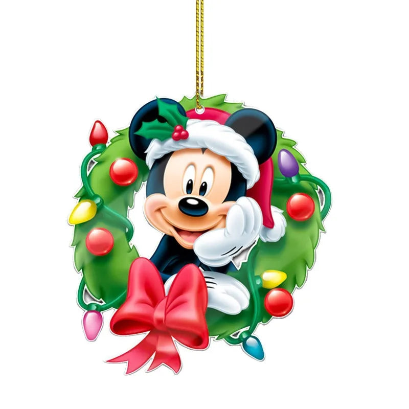 19 teile/satz Mickey Minnie Weihnachten Baum Hängen Ornament Nette Mickey Maus Auto Rucksack Dekoration DIY Party Wohnkultur Kind Geschenk