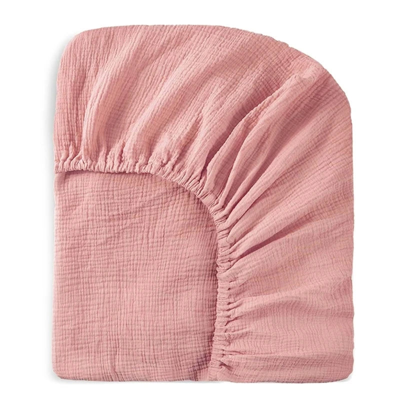 Bequeme Baumwollbettlaken, weiche und atmungsaktive Babybett-Spannbettlaken, Matratzenbezug für Kleinkinder