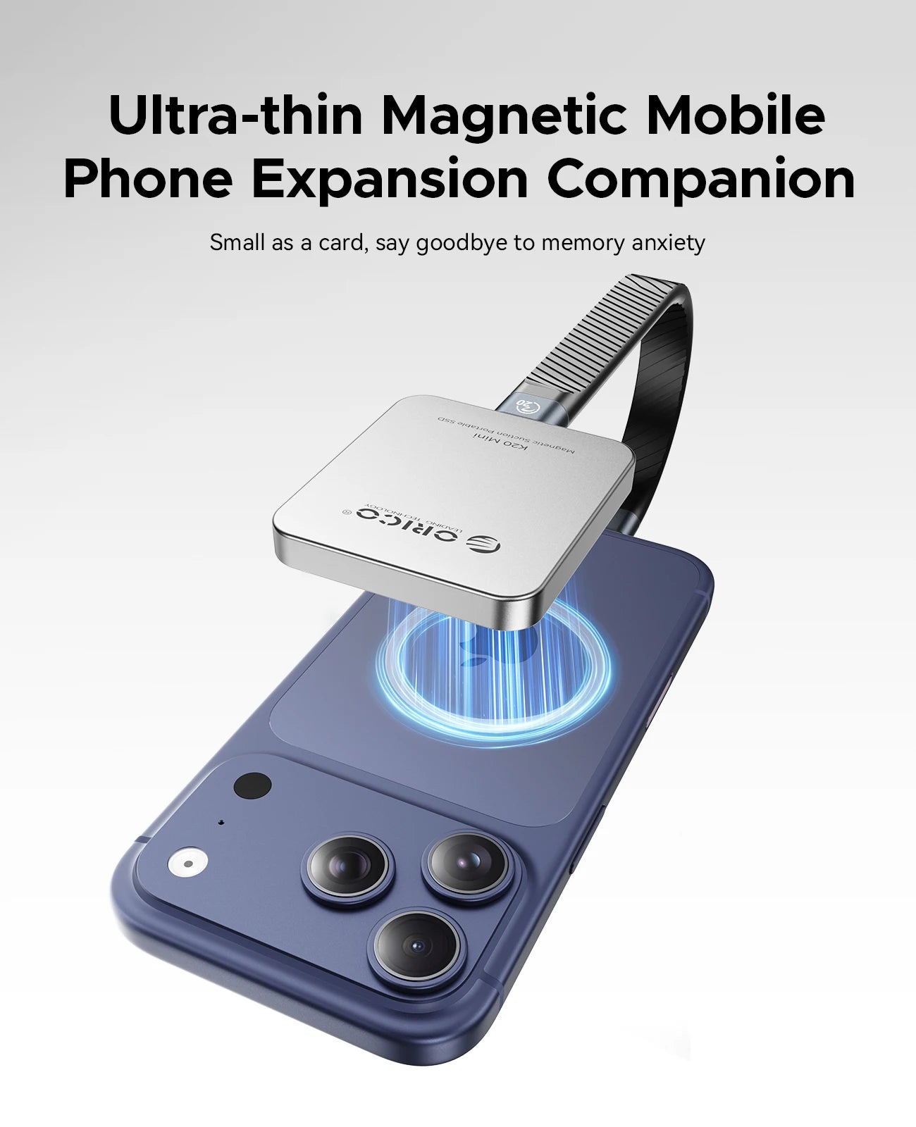 ORICO K20Mini magnetische externe SSD für iPhone 17 16 Pro/Max ProRes 2000 MB/s 4K ProRes HDR Record und Store Portable Solid State