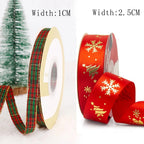 5 Yards Weihnachtsdekoration Band Weihnachtsbaum Anhänger handgemachtes Design für Home Decor Navidad Neujahr 2026 DIY Geschenkverpackung