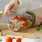 Praktisches Salat-Einmachglas mit Verbandbehälter, seitlichem Zugang, sicher in Mikrowellen, Gefrierschränken und Spülmaschinen zu verwenden
