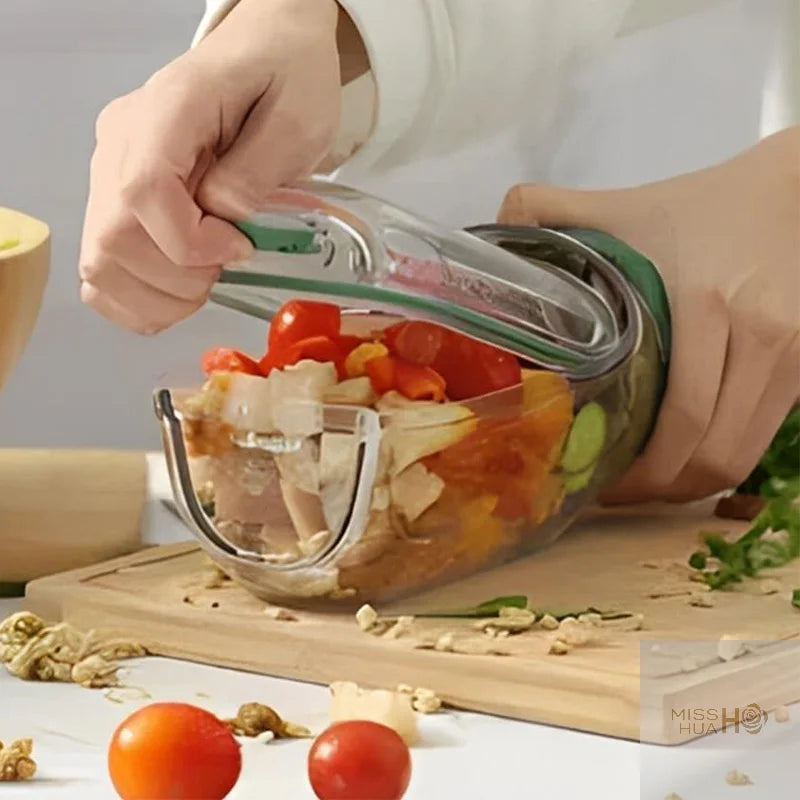 Praktisches Salat-Einmachglas mit Verbandbehälter, seitlichem Zugang, sicher in Mikrowellen, Gefrierschränken und Spülmaschinen zu verwenden