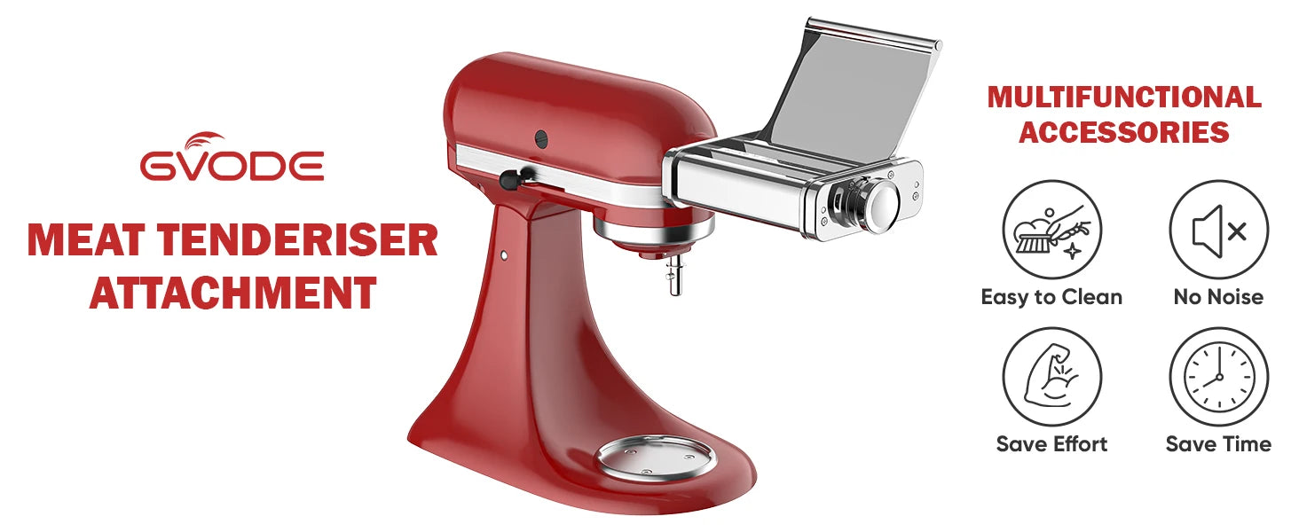 3-in-1-Nudelaufsatz für Kitchenaid-Standmixer, komplett aus Metall, Nudelmaschine, Kitchenaid-Aufsatz, Nudelblatt-Rolle, Spaghetti