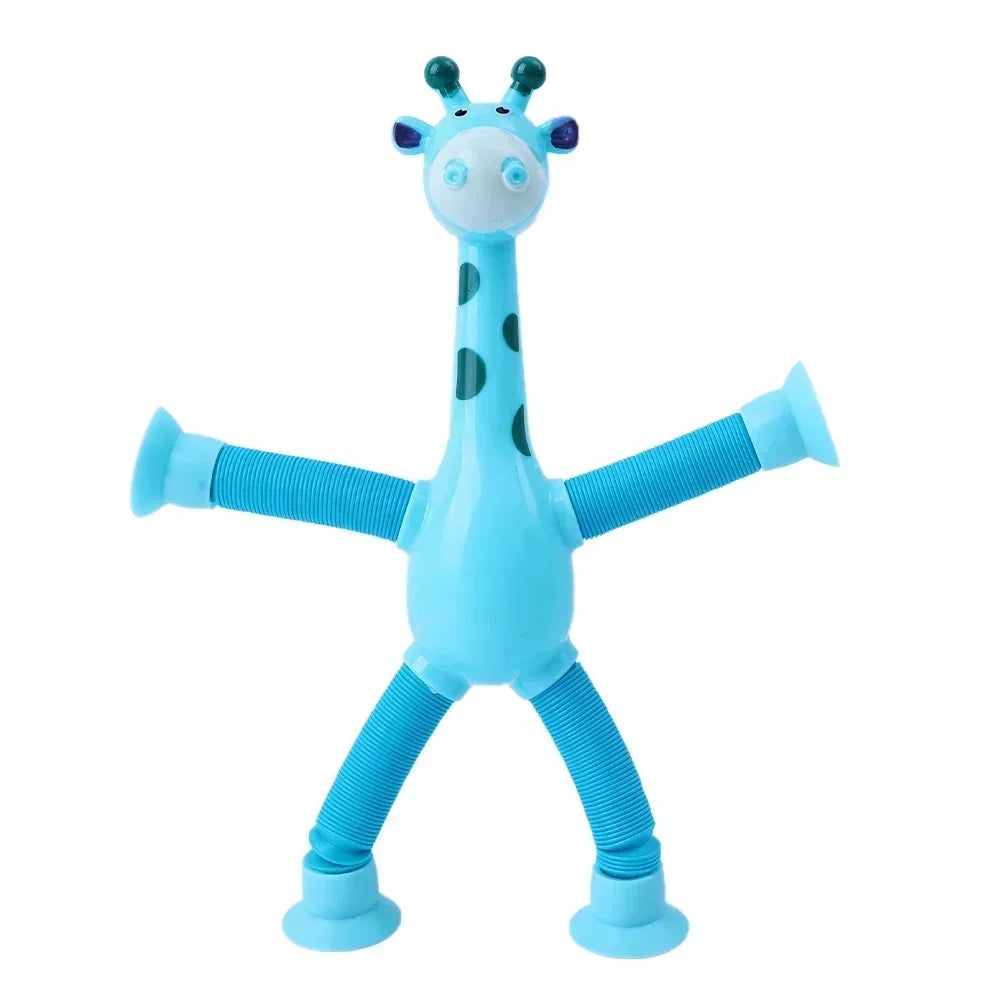 Kinder Saugnapf Spielzeug Pop Tubes Stress Relief Teleskop Giraffe Hand Spielzeug Sensorischen Faltenbalg Spielzeug Anti-stress Squeeze Spielzeug geschenk