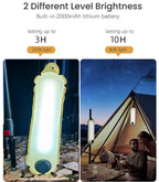 2-in-1-LED-Lampe, 2000 mAh, wiederaufladbar, Notlicht für den Außenbereich, IP66, wasserdicht, aufblasbar, faltbar, magnetisches Fülllicht, USB-Aufladung