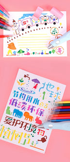 Elektrische Airbrush Aquarell Stift Set Multi-funktion Farbe Inkjet Stift Elektrische Spray Kunst Stift 12 Farben Hand bemalt