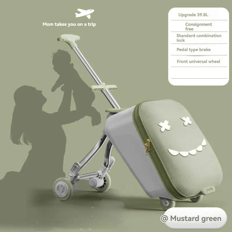 Cartoon Kinder Trunk, fahrbare Reisetasche