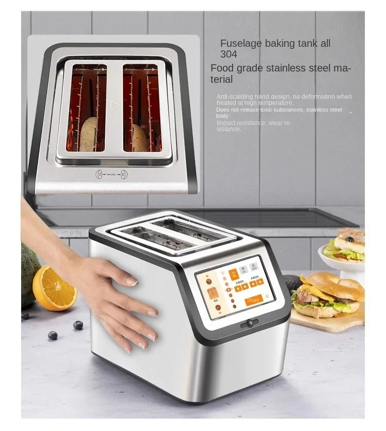 Hochwertige Fabrikpreise, Hochgeschwindigkeits-Touchscreen-Toaster, 2-Scheiben-Smart-Toaster