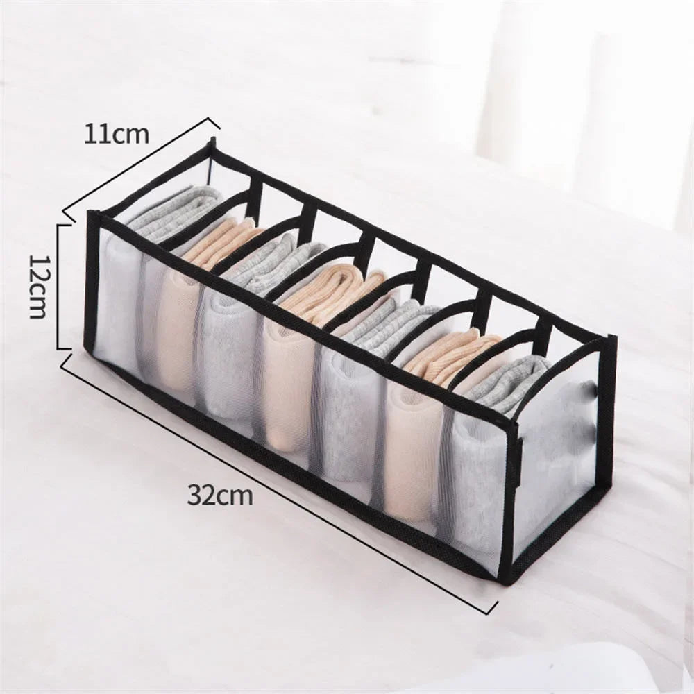 Kleider-Organizer, Jeans- und Hosen-Aufbewahrungsbox, Kleiderschrank-Schubladen-Organizer für Unterwäsche, BHs, Krawatten, T-Shirts und Socken, Organisationssystem