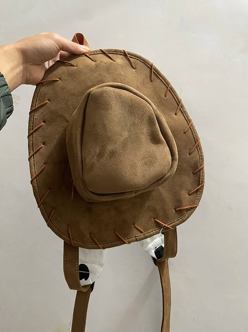 Kawaii Anime Rucksack im Cowboy-Hut-Design – Kunstleder, Cosplay & Schule | Geschenk für Mädchen