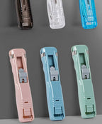 Mini Traceless Wiederverwendbare Hand Klemme Push Hefter Papier Buch Datei Büro Schule Student Binder Bindung Werkzeuge Liefert Zubehör