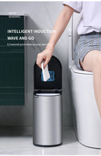 Neue Xiaomi Edelstahl Smart Mülleimer Wc Pinsel Anzug Wasserdichte Mülleimer mit Abdeckung Badezimmer Schmale Smart Sensor Eimer